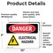 Signmission Electrical Hazard Danger Sign, Vinyl Decal, 10in W x 7in L, 2PK OS-2PACK-DS-D-710-L-2224 - alternate 6